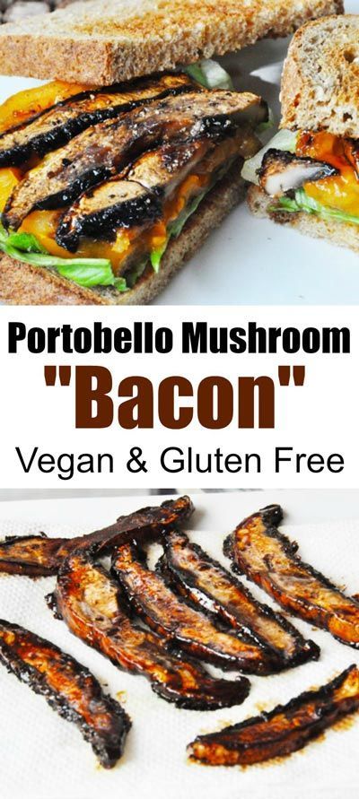 Vegan Portobello Mushroom Bacon! Four ingredients and so easy to make. This is one of our most popular recipes.