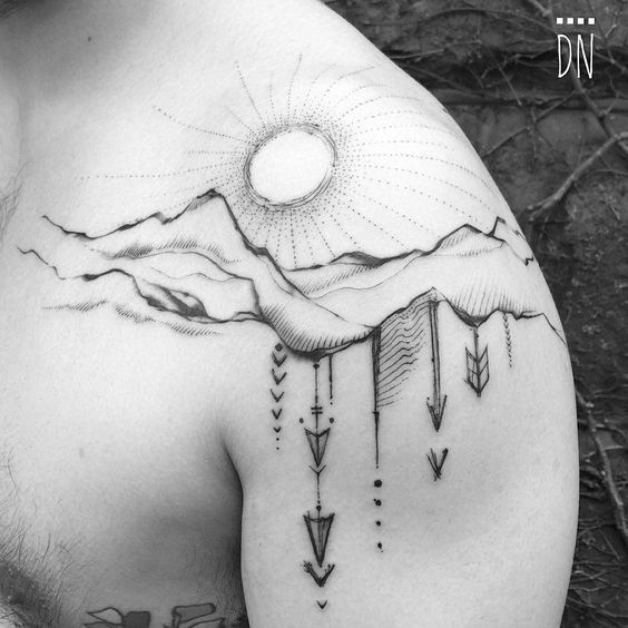 22 Awesome Mountain Tattoos That You Will Love