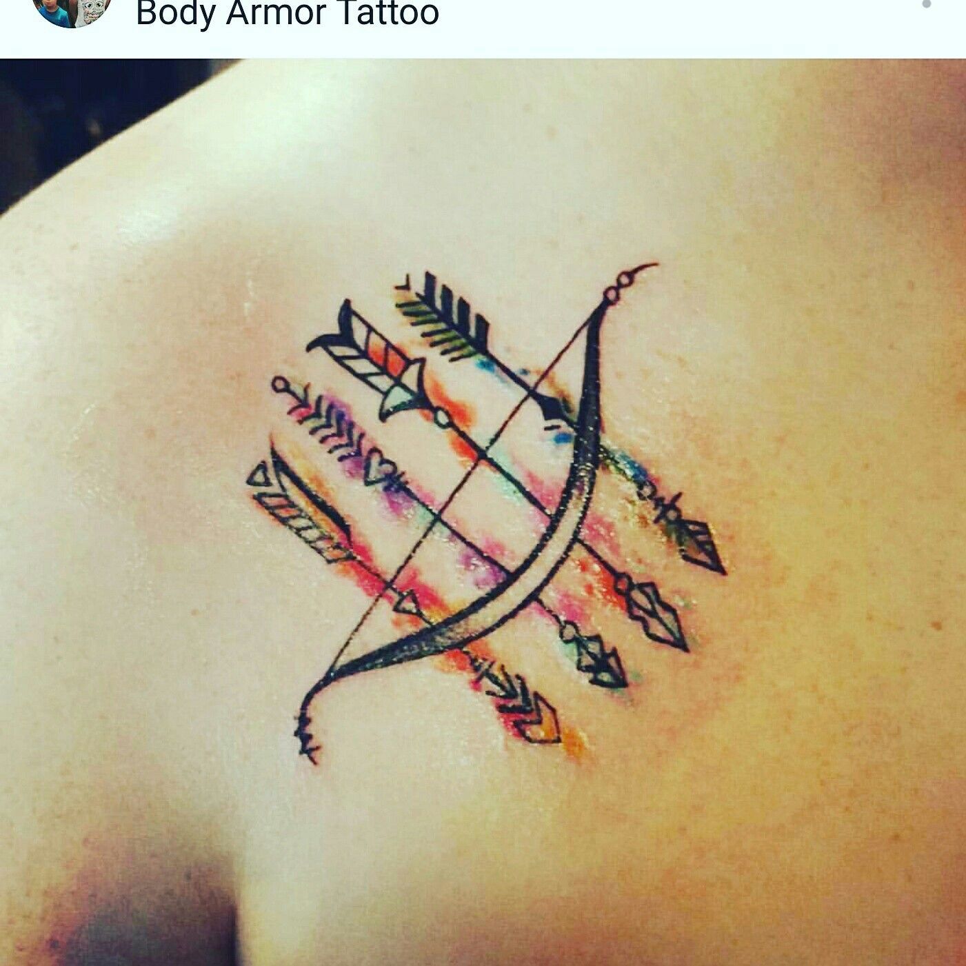 Love my new arrow tattoo. Represents each family member all headed in the same direction with the same focus and goals.