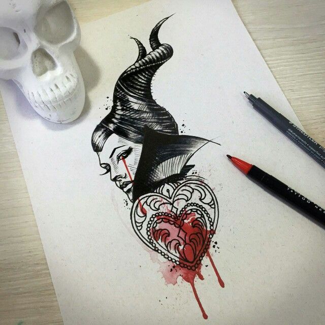 Maleficent tattoo idea #TattooIdeasDisney -   20 disney tattoo maleficent
 ideas