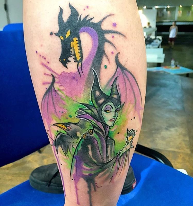 133 curtidas, 6 coment?rios - Inked Disney (@inkeddisney) no Instagram: “Loooove this Maleficent piece done by @bora_tattoo #inkeddisney” -   20 disney tattoo maleficent
 ideas