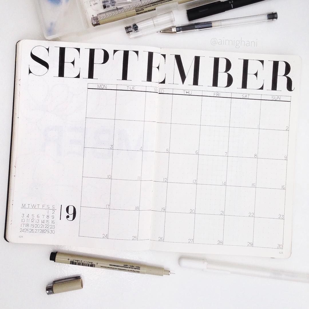 My September monthly log. I love how the month title fits across two pages. Have a lovely month everybody! -   20 fitness journal title ideas