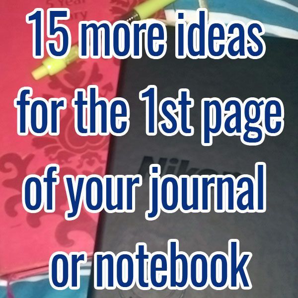 15 more ideas for the first page of your journal or notebook -   20 fitness journal title ideas