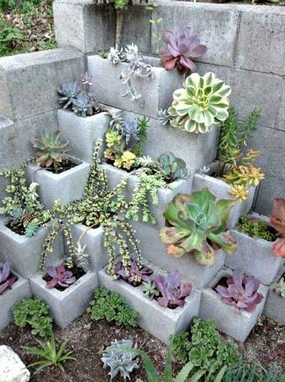 17 Genius Ways To Use Old Cinder Blocks To Transform Your Home And Backyard -   22 beautiful garden
 ideas