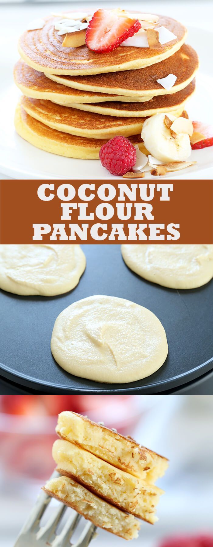 Fluffy Coconut Flour Pancakes -   22 low carb pancakes
 ideas