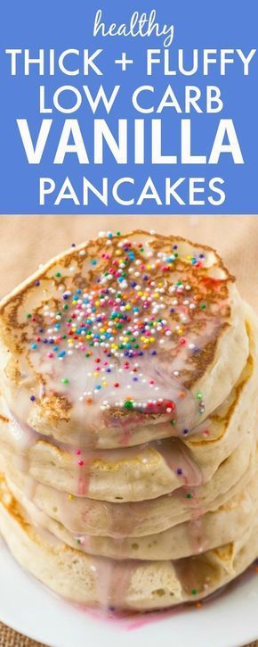 Healthy Thick and Fluffy Low Carb Pancakes which are SO easy, delicious and low in calories but you wouldn't tell- The best low carb pancakes out there! {grain free, gluten free, paleo recipe}- thebigmansworld.com -   22 low carb pancakes
 ideas