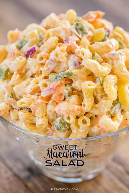 Sweet Macaroni Salad (Plain Chicken) -   22 macaroni salad recipes ideas