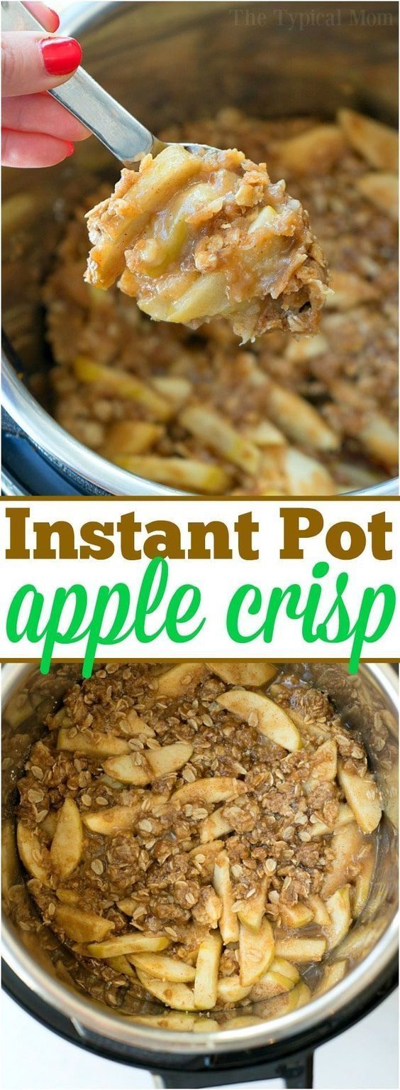 This Instant Pot apple crisp recipe is amazing! Tastes like copycat Cracker Barrel baked apples we love but made in less than 20 minutes total. Warm cinnamon apples coated with a ooey gooey brown sugar glaze your family will go crazy over for sure. Try th -   23 apple recipes vegan
 ideas