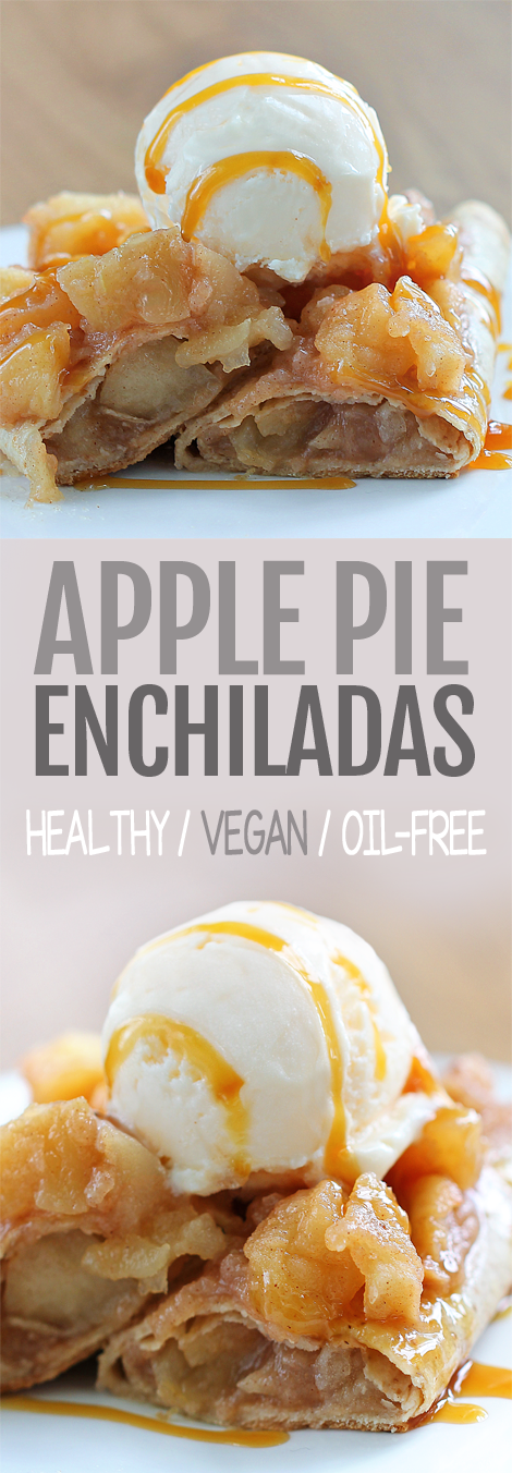 8 Ingredient Breakfast Apple Pie Enchiladas - these are SO good! -   23 apple recipes vegan
 ideas