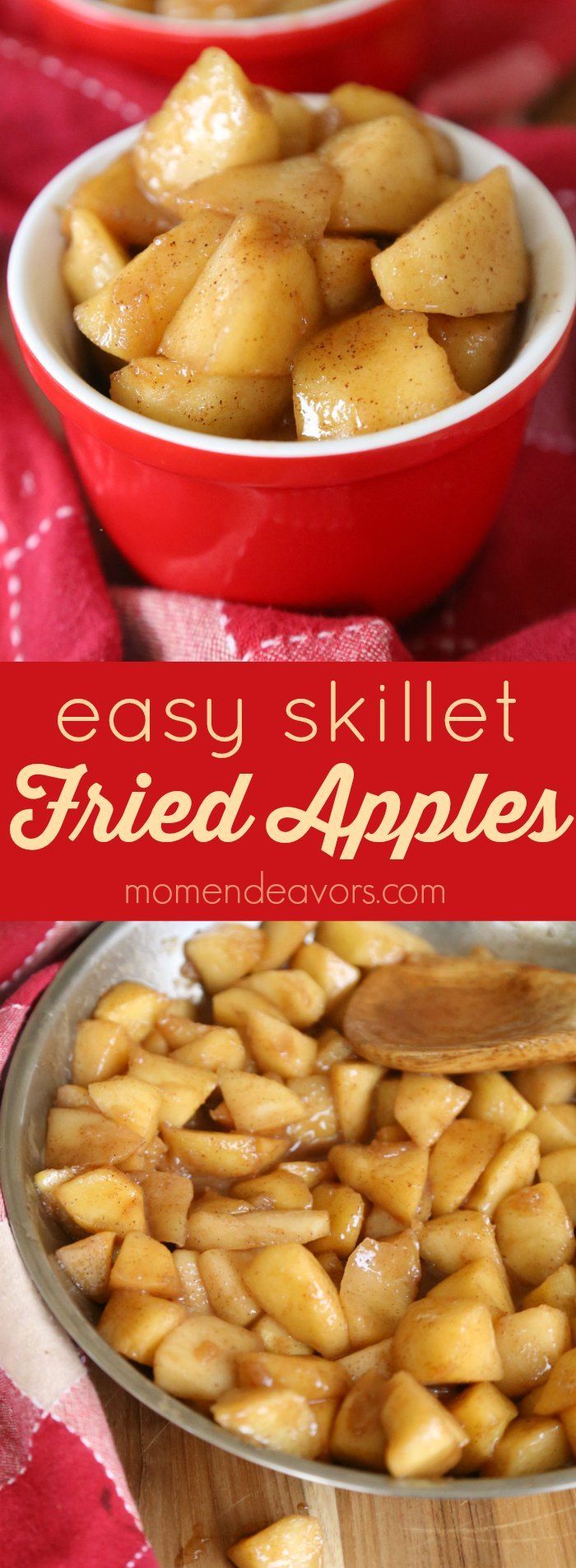Easy Skillet Fried Apples -fried apples make for a tasty dessert or sweet side dish that the whole family will love. Sponsored by REVEREWare. -   23 apple recipes vegan
 ideas