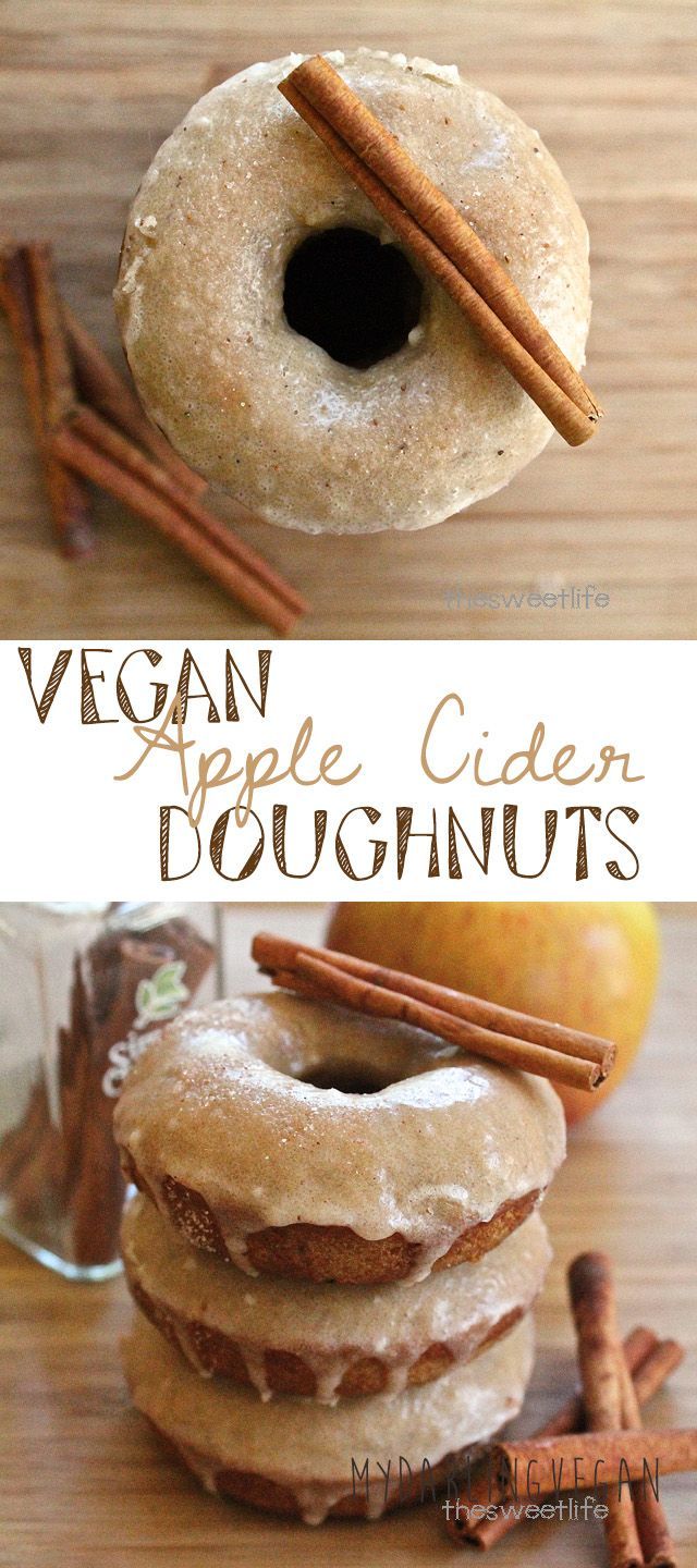 Baked Apple Cider Doughnuts -   23 apple recipes vegan
 ideas