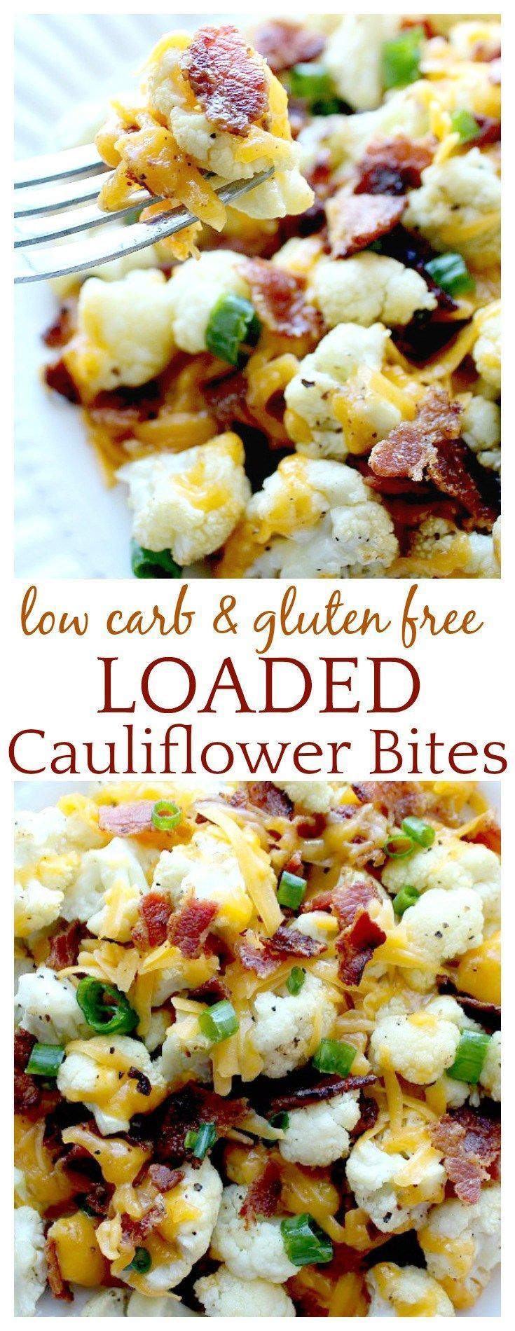 How to make loaded caulifower bites which is low carb. and gluten free. Loaded Cauliflower Bites - a low carb alternative to potato skins! Covered in cheese and bacon it has to be good! See low carb recipes aren't so bad! -   23 cauliflower recipes microwave
 ideas