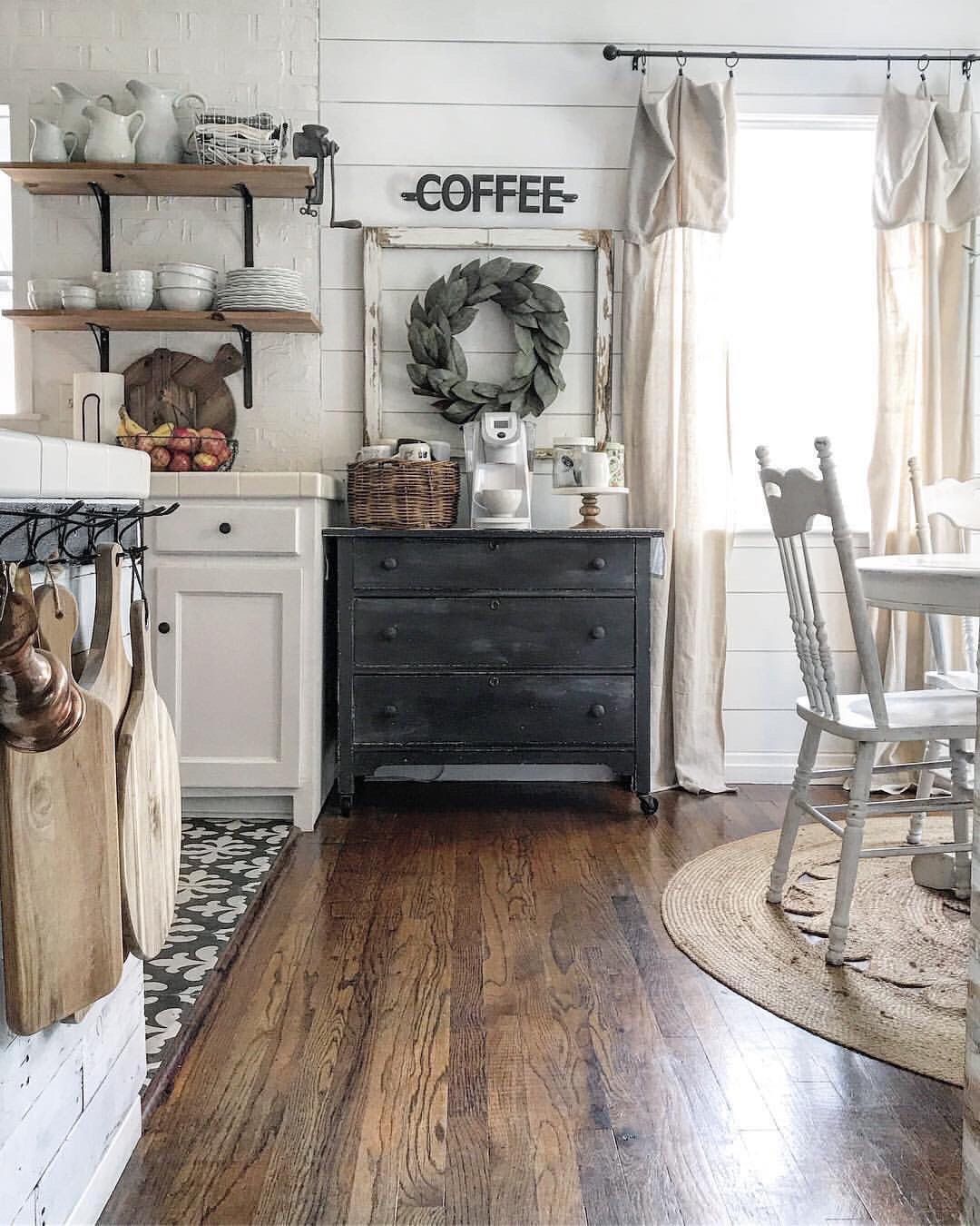 Well I’m not in to coffee stations, but I like where this is going -   23 cute dresser decor
 ideas