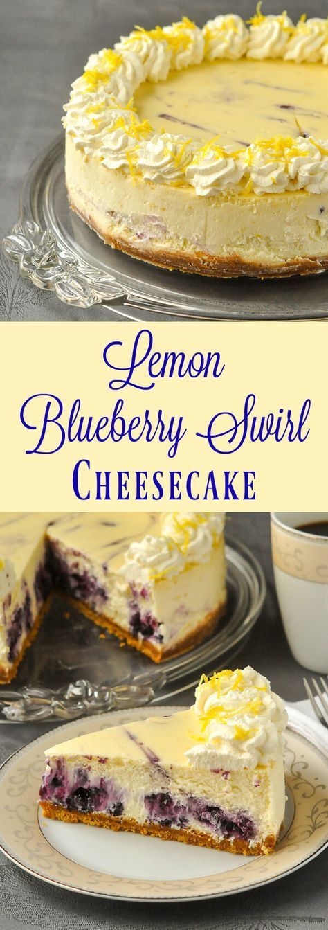 Lemon Blueberry Swirl Cheesecake -   23 lemon cheesecake recipes ideas