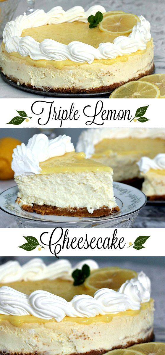 Triple Lemon Cheesecake -   23 lemon cheesecake recipes ideas