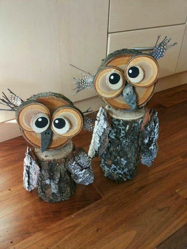 Winter Wood Craft Ideas -   23 owl crafts outdoor
 ideas