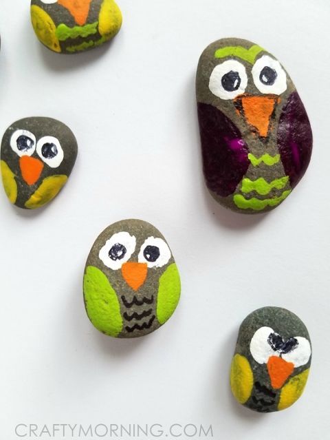 rock-owl-craft-for-kids-Crafty Morning -   23 owl crafts outdoor
 ideas
