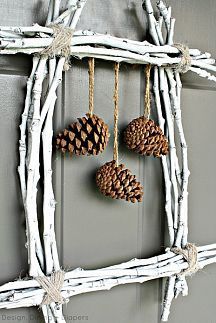 23 pinecone crafts white
 ideas