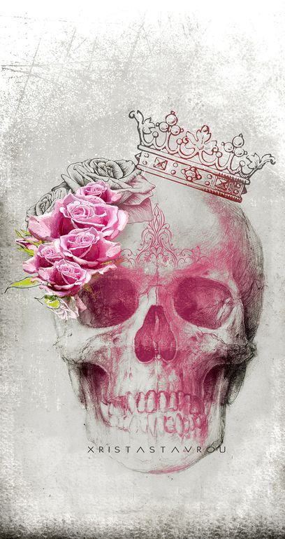 Skull Art Queen New Media by Xrista Stavrou -   23 skull tattoo ideas