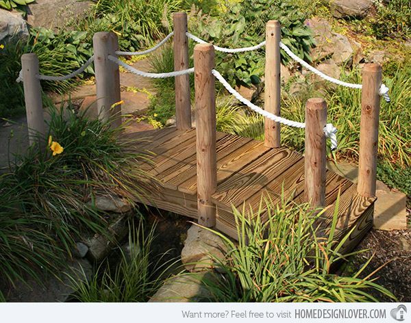 15 Whimsical Wooden Garden Bridges -   23 wooden garden decoration ideas