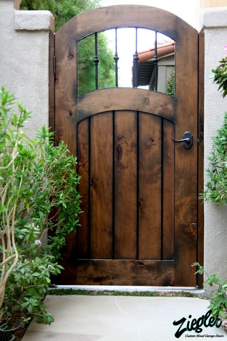side house gates | Gorgeous Italian-wood side gate | For the Home -   23 wooden garden decoration ideas