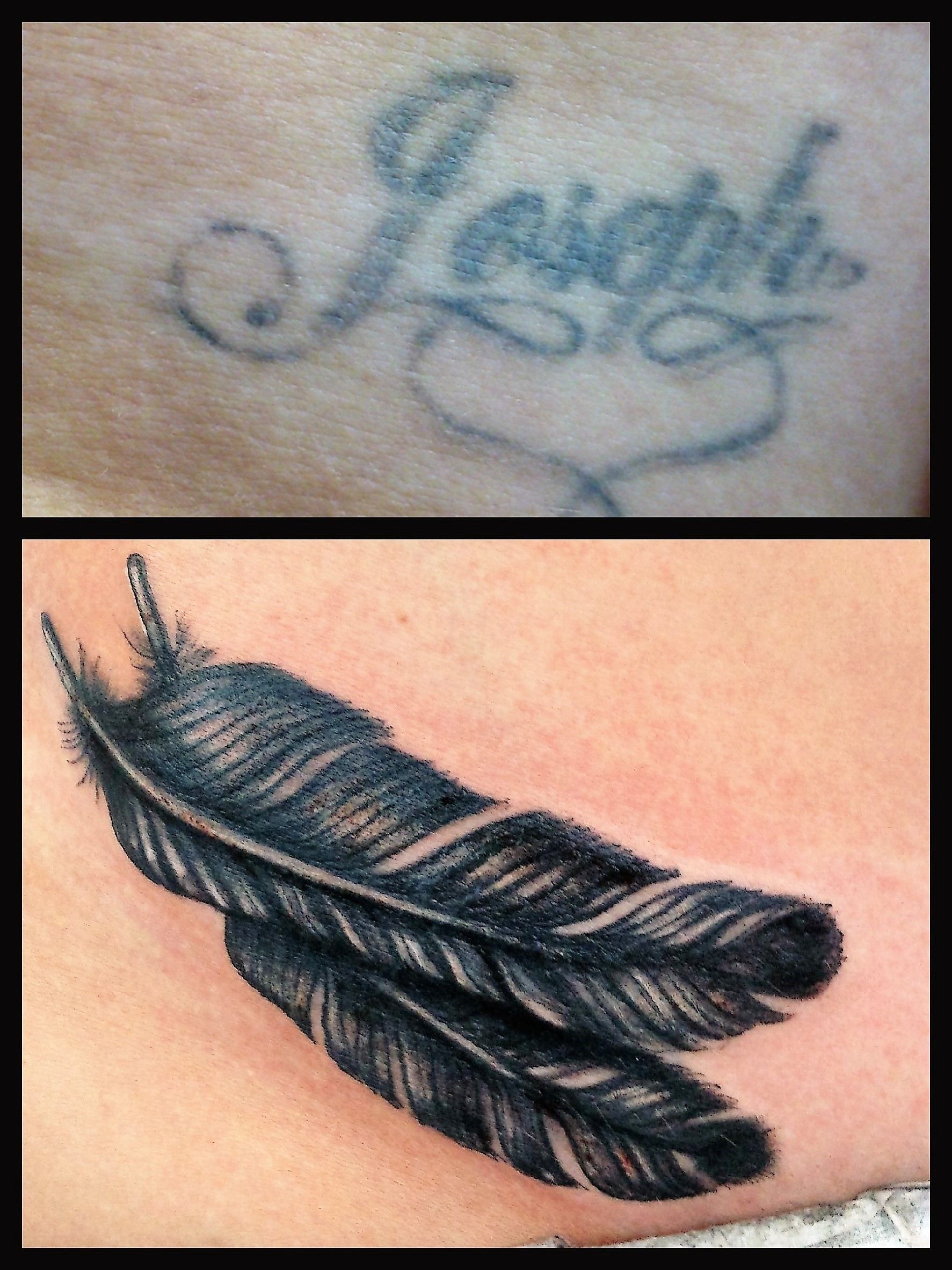 24 black feather tattoo
 ideas