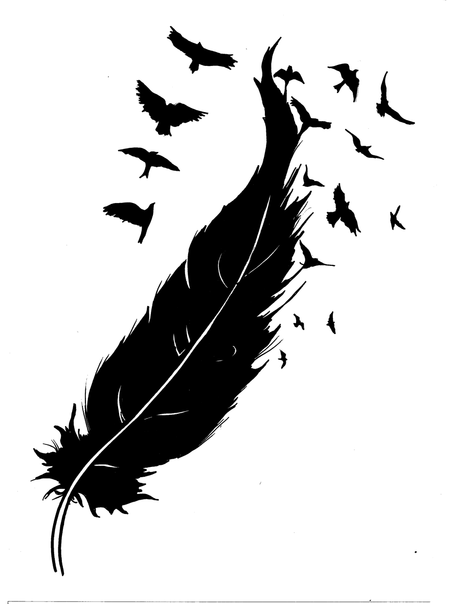 Imagini pentru feather tattoo -   24 black feather tattoo
 ideas