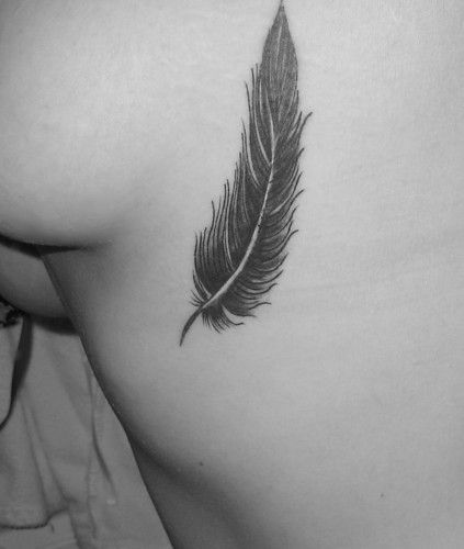 black feather tattoo -   24 black feather tattoo
 ideas