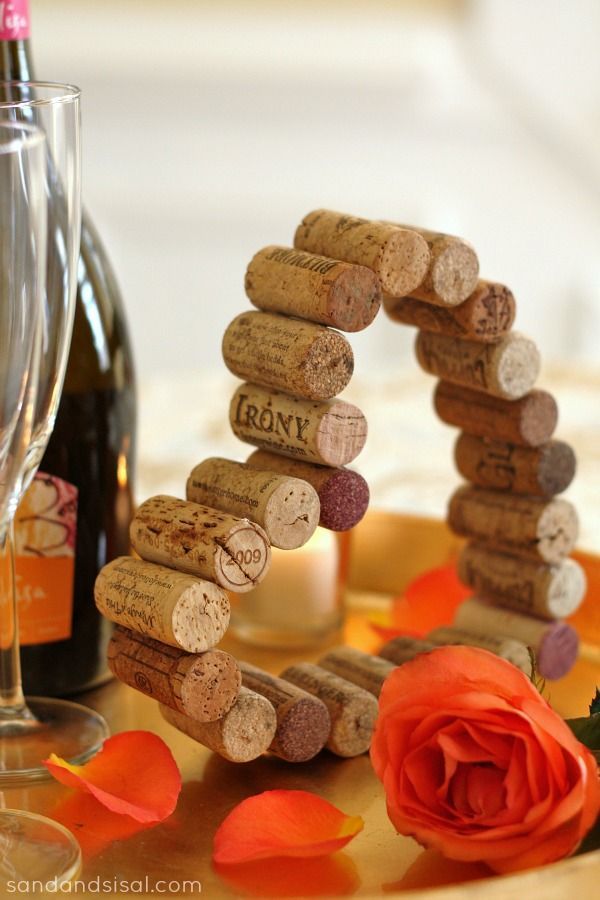 Valentine's Cork Heart -   24 cork crafts table ideas