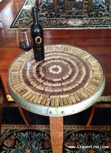 Wine cork table top -   24 cork crafts table ideas
