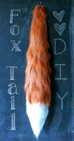 DIY No-Sew Fox Tail -Animal Costume, Fantastic Mr. Fox costume, Halloween costume -   24 diy costume fox ideas