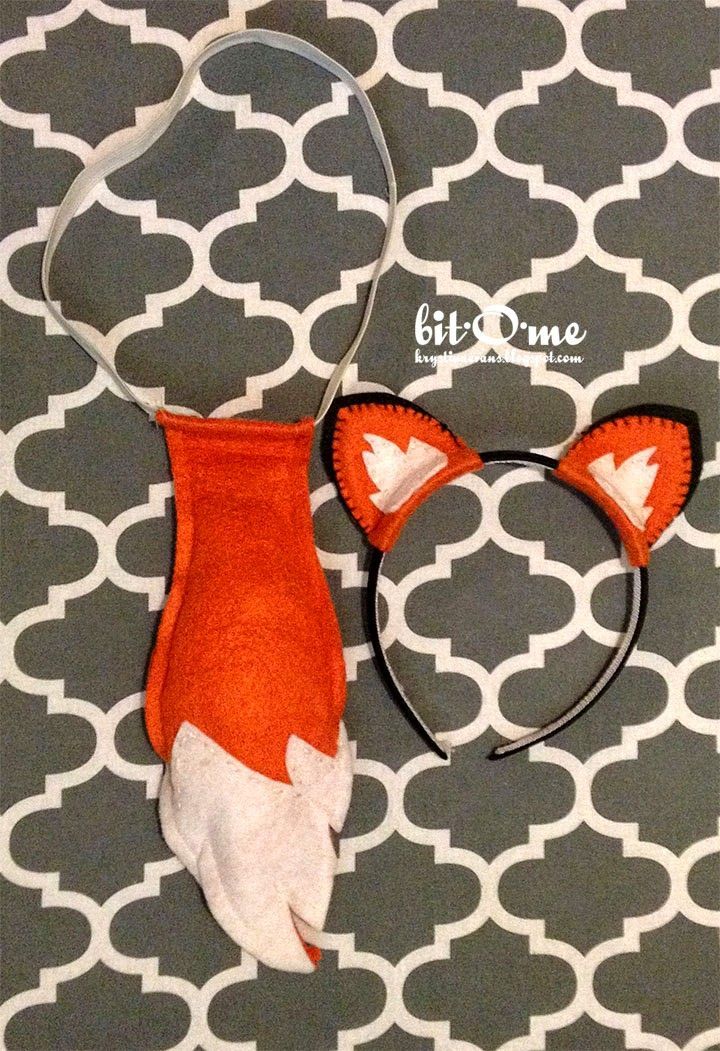 Felt Fox Tail and Ears {Free Pattern} -   24 diy costume fox ideas