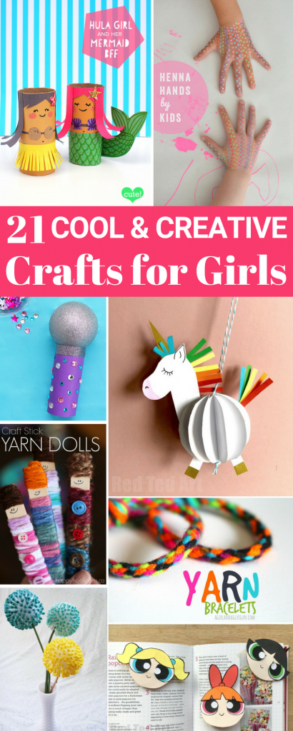 21 Cool and Creative Crafts for Girls for Hours of Endless Fun -   24 diy summer girls
 ideas