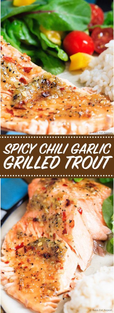 Spicy Chili Garlic Grilled Trout -   24 fish recipes trout
 ideas