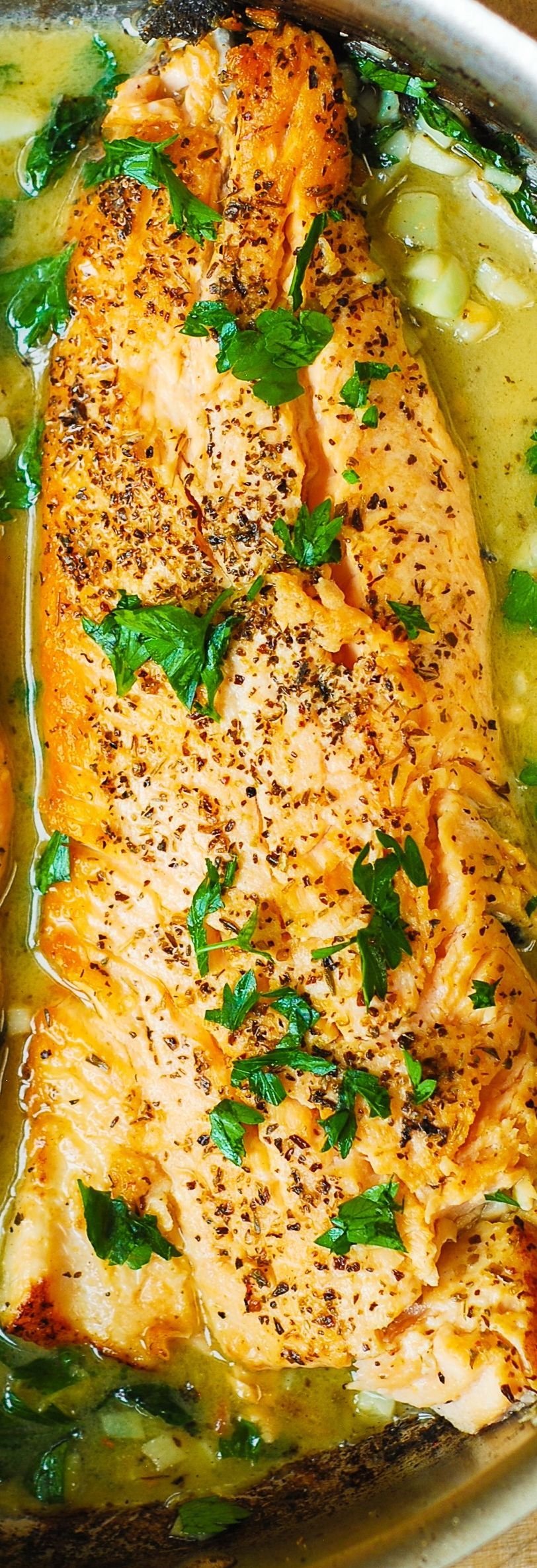 Trout cooked on the stove-top with Garlic Lemon Butter Herb Sauce - 30 minutes recipe. Italian herb seasoning, chopped fresh parsley and garlic - YUM! -   24 fish recipes trout
 ideas