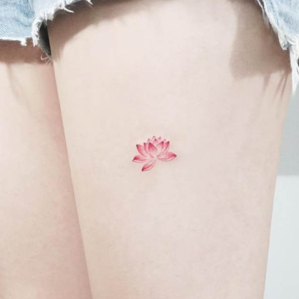 24 pink lotus tattoo
 ideas