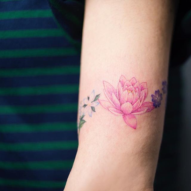 Lotus tattoo -   24 pink lotus tattoo
 ideas