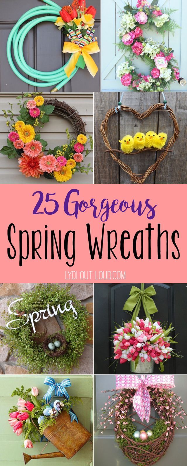 24 spring crafts wreaths
 ideas