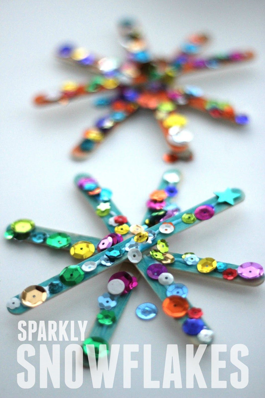 Sparkly Snowflake Craft for Kids -   24 toddler crafts for girls
 ideas