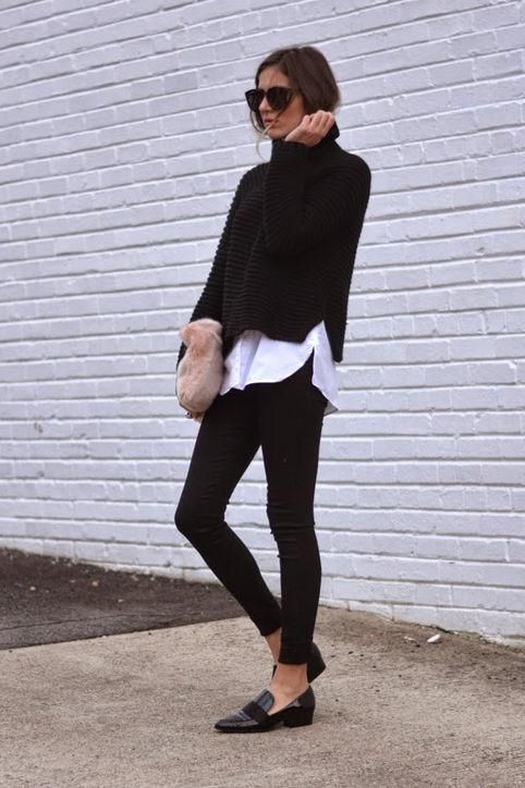 15 Ways a Classic Turtleneck Sweater Can Up Your Style Game -   25 black style fashion
 ideas