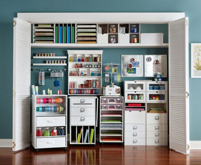 25 crafts storage closet
 ideas