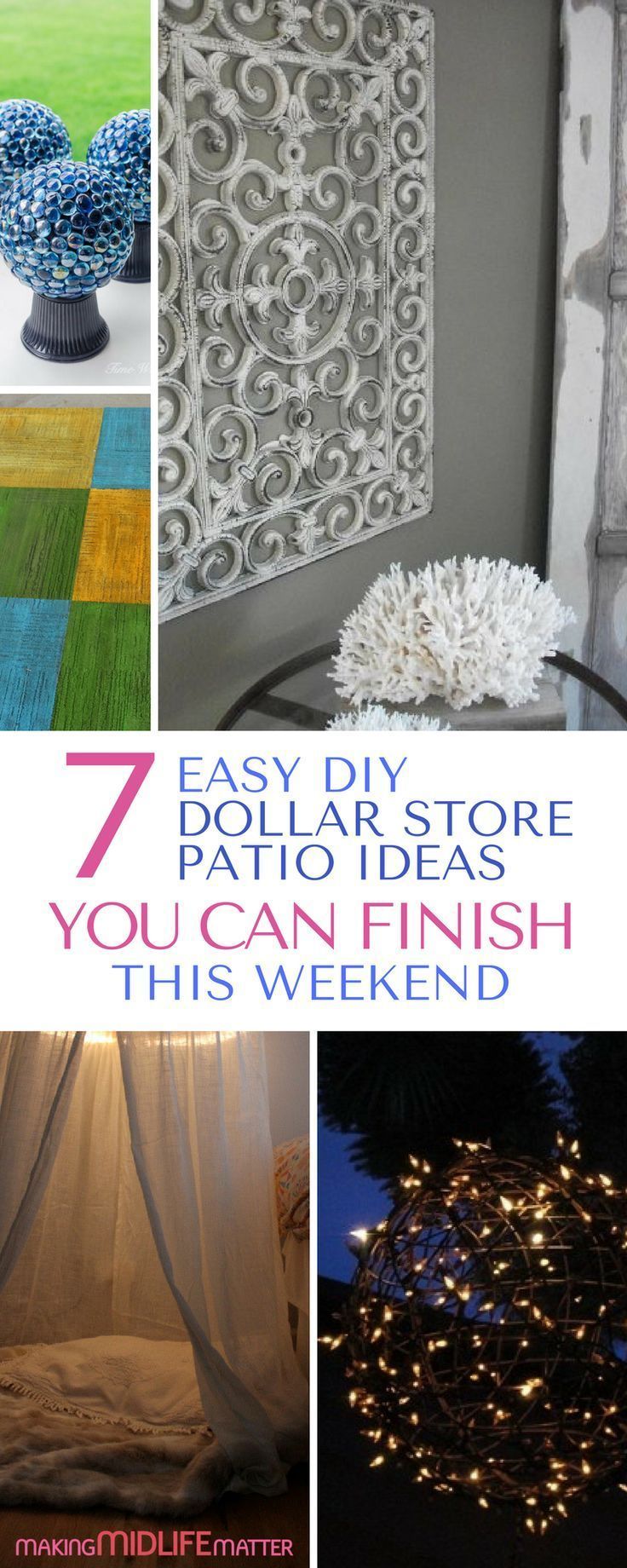 7 Easy DIY Dollar Store Patio Ideas You Can Finish This Weekend -   25 dollar store summer decor
 ideas