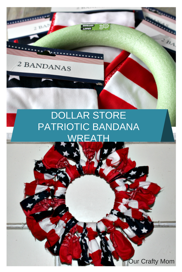 Make A Fun Fourth Of July Dollar Store Bandana Wreath -   25 dollar store summer decor
 ideas