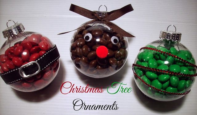 Christmas Ornament Craft with M&M's -   25 edible christmas crafts
 ideas