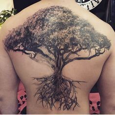 45 Insanely Gorgeous Tree Tattoos on Back -   25 mens tattoo tree
 ideas