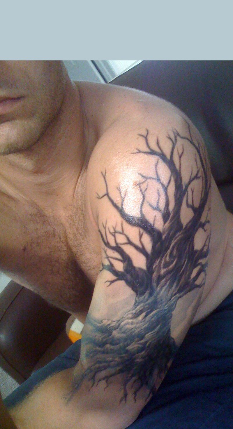 60 Awesome Arm Tattoo Designs -   25 mens tattoo tree
 ideas
