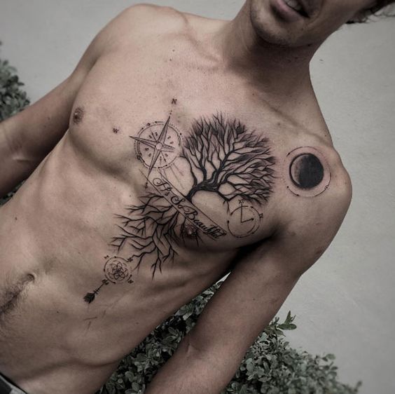 60 Inspiring Tattoo Ideas for Men with Creative Minds -   25 mens tattoo tree
 ideas