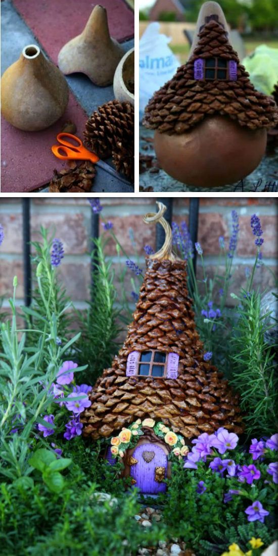 Gourd Fairy Houses Garden Ideas Video -   25 outdoor garden decoracion
 ideas