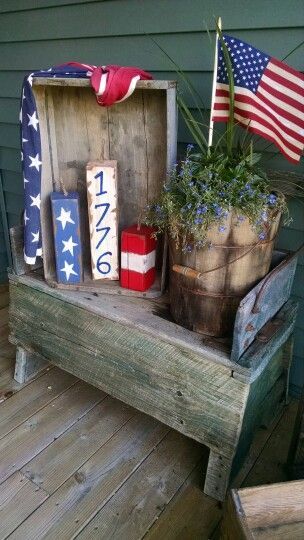 Americana porch -   25 primitive summer decor
 ideas