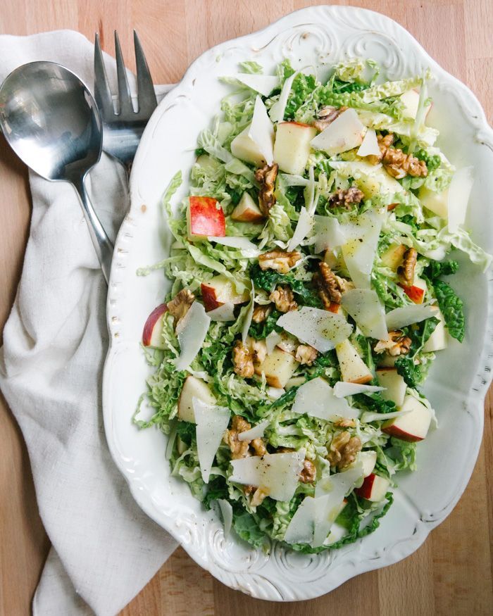 Apple, Walnut, and Savoy Cabbage Salad -   25 savoy cabbage recipes ideas